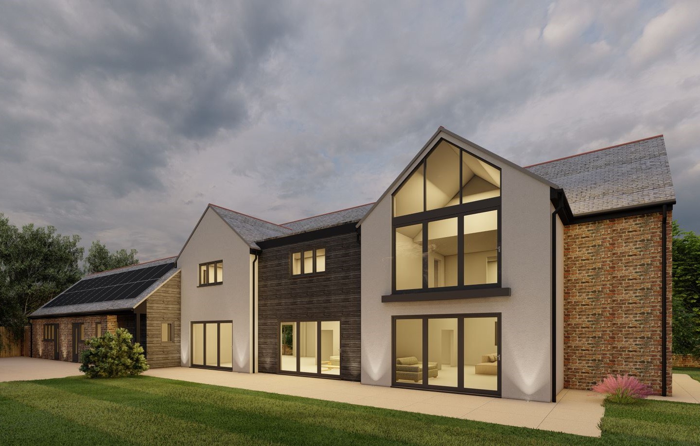 A pre-build image of a customer's stunning bespoke new build home. See the customer projects gallery for photos of this beautiful new home constructed by the Orchard Homes (Glos) Ltd team.