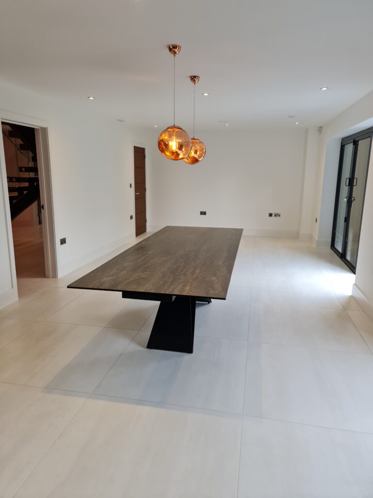 Dining area and entertainment space. Gallery of completed projects