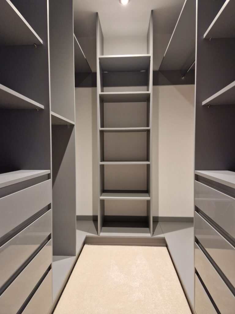 Gallery of completed projects. Walk-in wardrobe in master bedroom