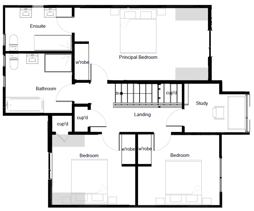 House for sale, Whitminster. Floor Plan First Floor.